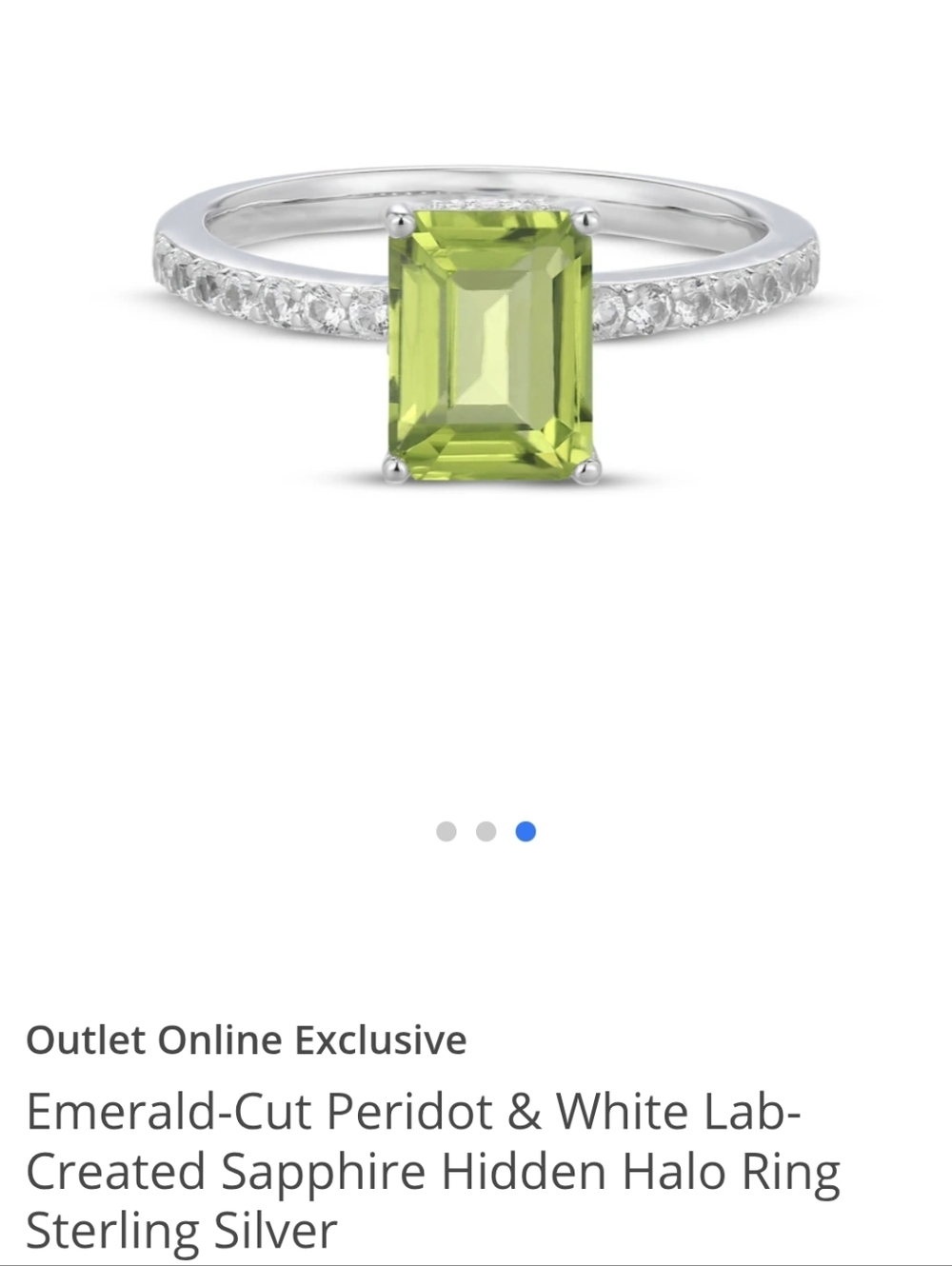 Green Peridot And Pavé Band Ring - Women Jewelry. August Birthstone